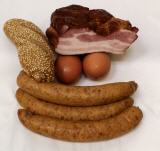 Ham and Eggs Würstel aus eigener Produktion