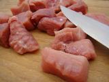 Kalbfleisch für Fondue geschnitten