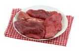 Straußensteak aufgechnitten