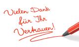 Vielen Dank für Ihr Vertrauen